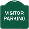 Signmission Designer Series Visitor Parking, Green & White Heavy-Gauge Aluminum Sign, 18" x 18", GW-1818-9740 A-DES-GW-1818-9740 - alternate 1